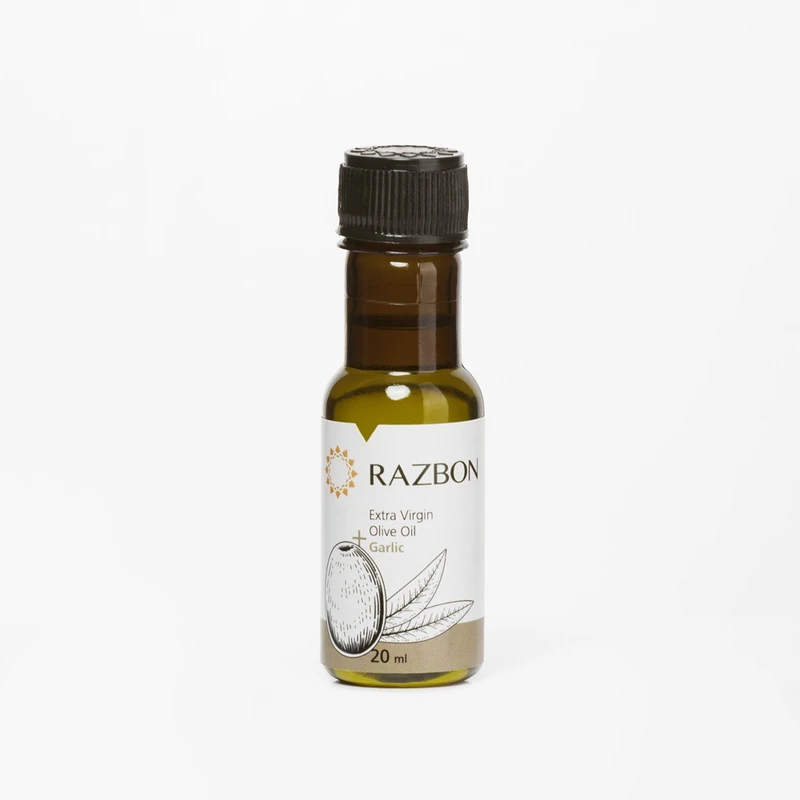 روغن زیتون با بو فرابکر تک نفره با طعم سیر رزبن - 20 میلی لیتر