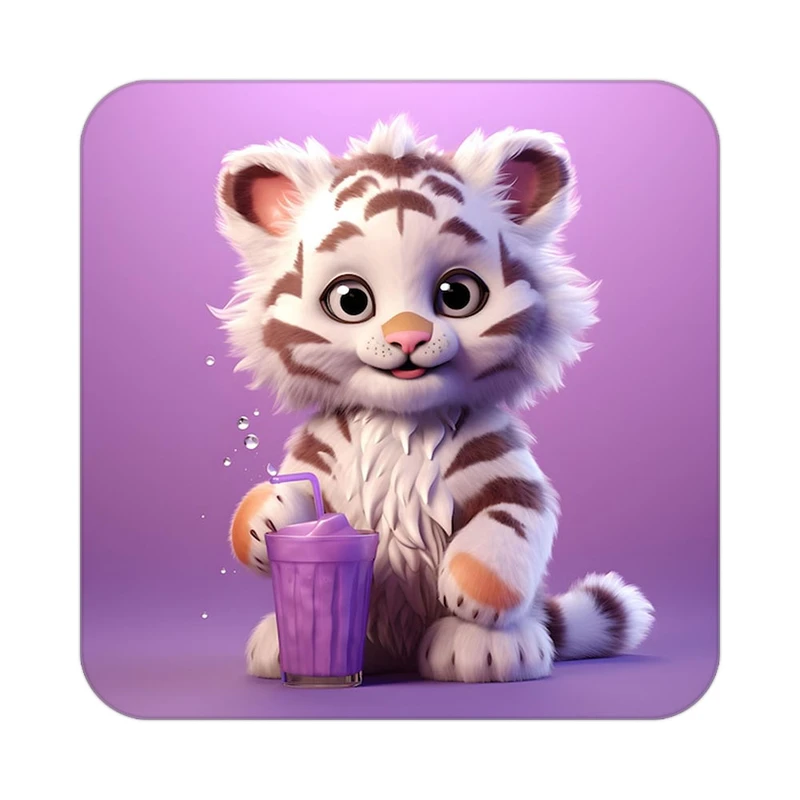 زیر لیوانی کاکتی طرح حیوانات کارتونی مدل mp28342