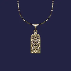 گردنبند طلا 18 عیار زنانه مدوپد مدل هندسی کد Z2-1-1180