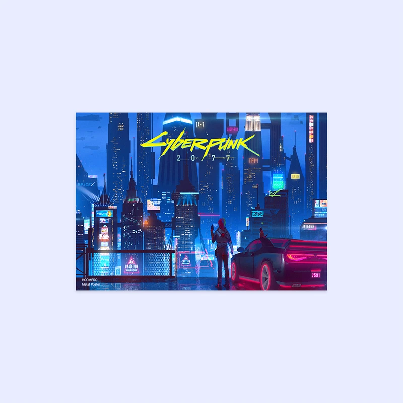 پوستر هومرو مدل فلزی طرح بازی سایبرپانک کد PS292