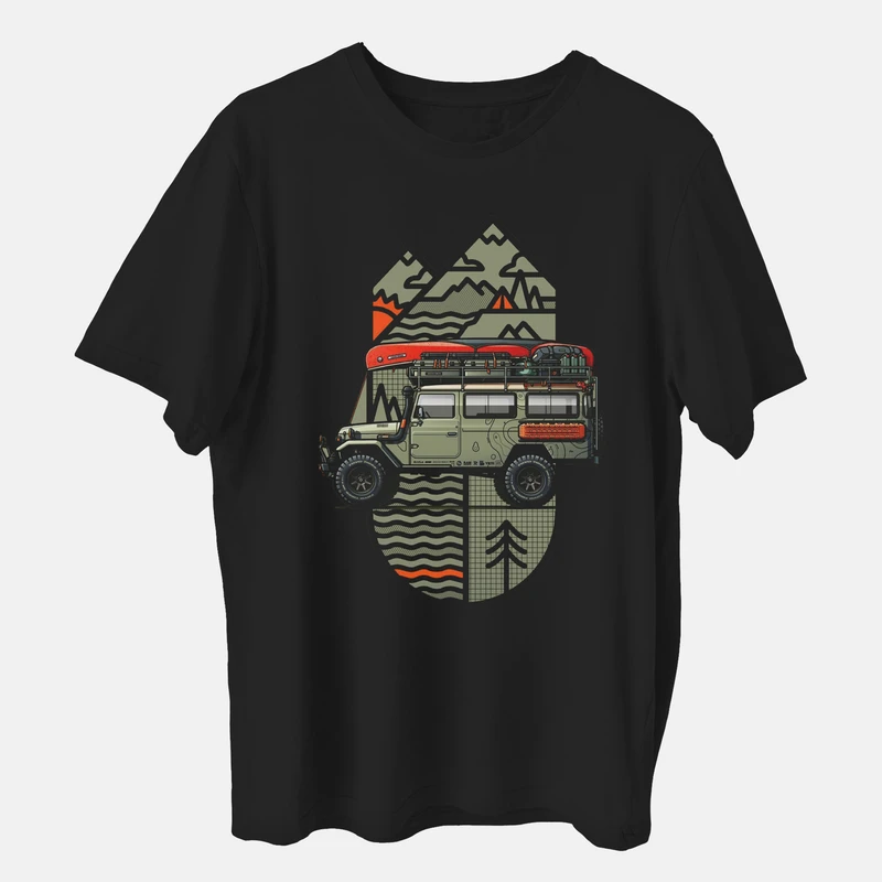 تی شرت آستین کوتاه مردانه مدل آفرود سوار طبعیت گرد کد mo285