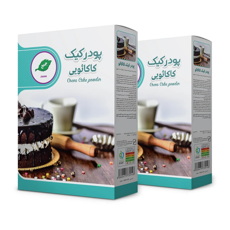 پودر کیک کاکائو جمع - 500 گرم بسته 2 عددی