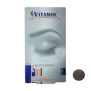 کیت رنگ ابرو ویتامول شماره H1 حجم 30 میلی لیتر رنگ عسلی
