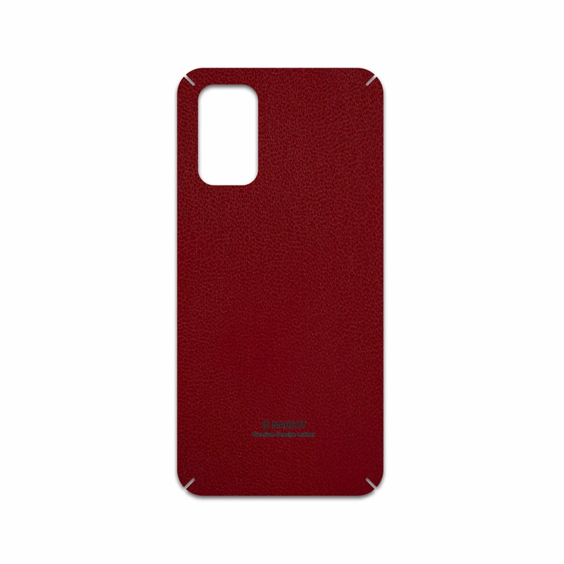 برچسب پوششی ماهوت مدل Red-Leather مناسب برای گوشی موبایل شیائومی Redmi 9T