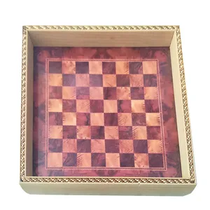 بازی فکری منچ و شطرنج مدل چوبی کد 88