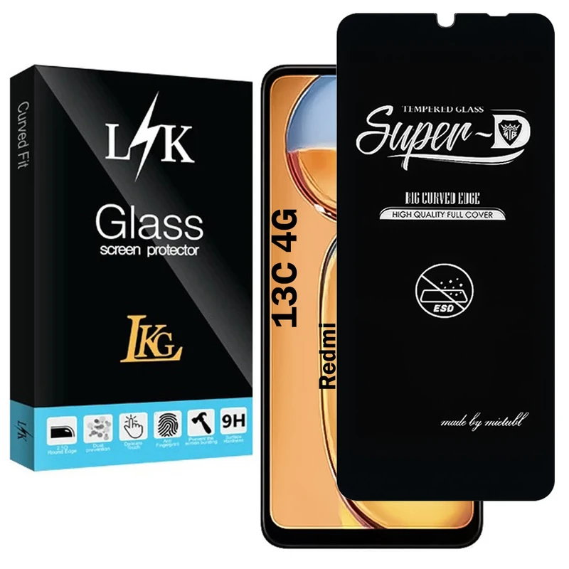 محافظ صفحه نمایش شیشه ای ال کا جی مدل SupD-Lk مناسب برای گوشی موبایل شیائومی Redmi 13C 4G