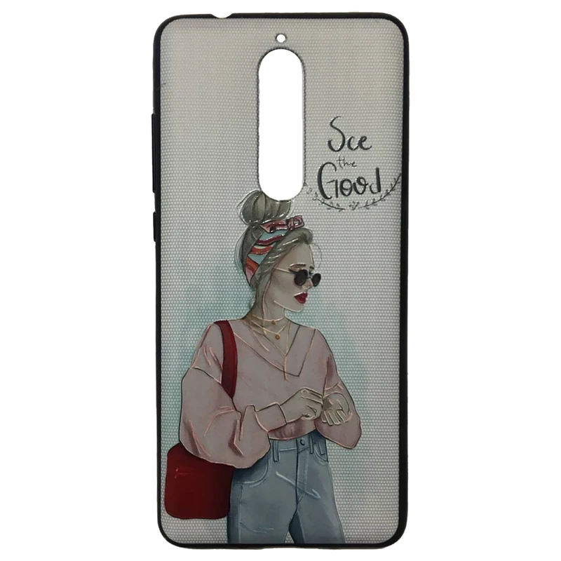 کاور طرح دختر کد 01 مناسب برای گوشی موبایل نوکیا 5.1