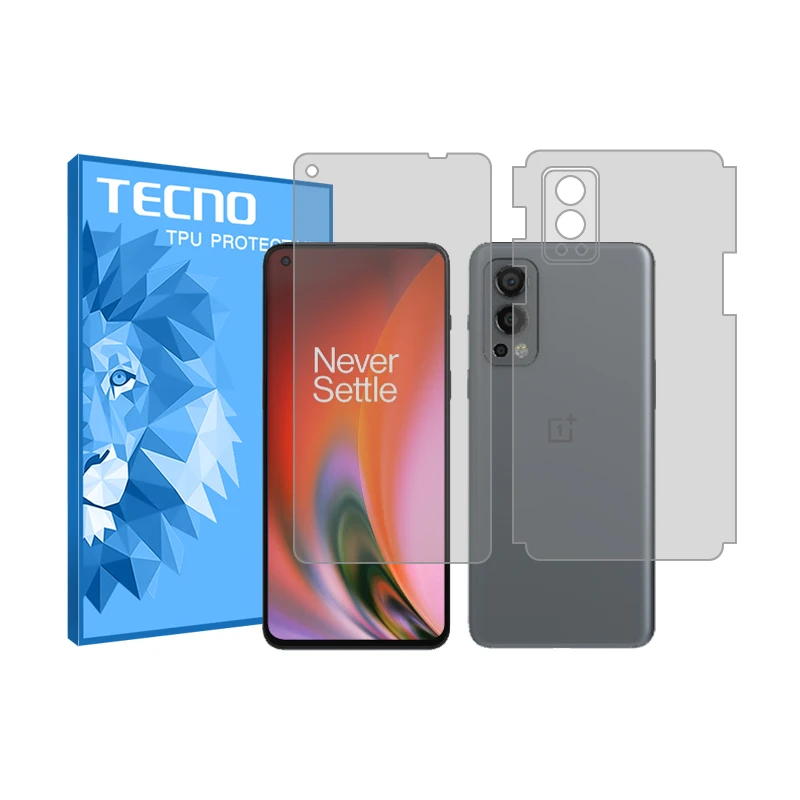 محافظ صفحه نمایش شفاف تکنو مدل HyGEL مناسب برای گوشی موبایل وان پلاس Nord 2 5G به همراه محافظ پشت گوشی 