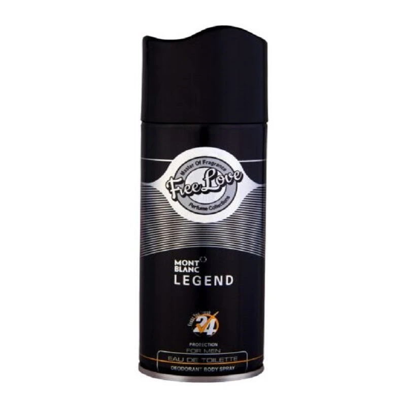 اسپری خوشبو کننده بدن مردانه فری لاو مدل MONT BLANC LEGEND حجم 200 میلی لیتر