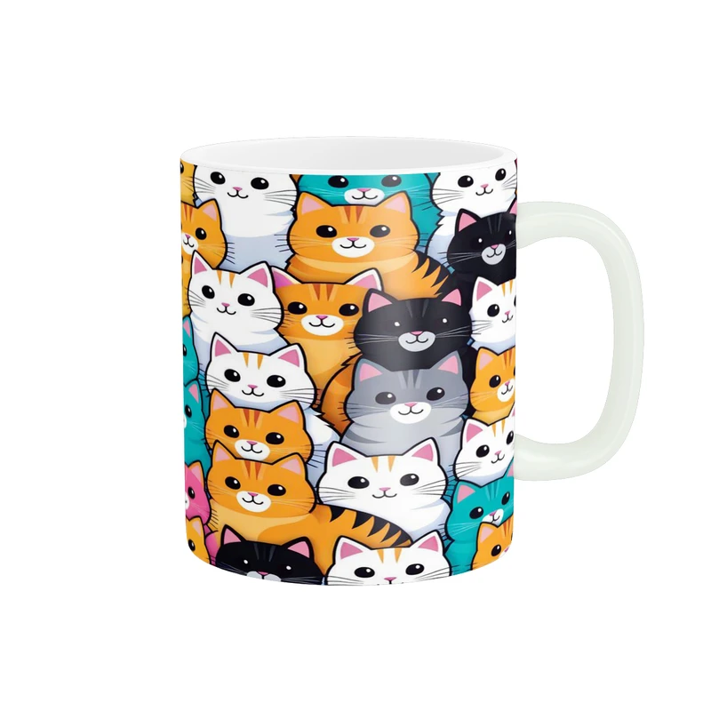 ماگ پادآفرین مدل گربه های بامزه و کیوت کد p9640