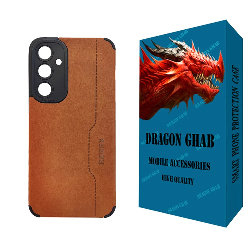 کاور دراگون قاب مدل چرم مناسب برای گوشی موبایل سامسونگ Galaxy A35
