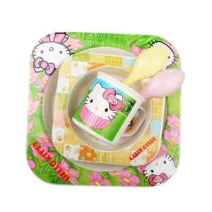 ظرف غذا 5 تکه کودک مدل کیتی کد 12