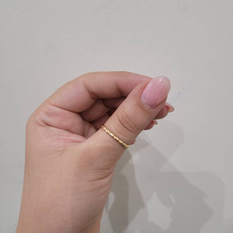 انگشتر طلا 18 عیار زنانه مان گالری مدل مینیمال کد RN01-0041255 - 3