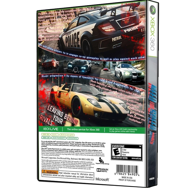 بازی Need for Speed Rivals مخصوص XBOX 360