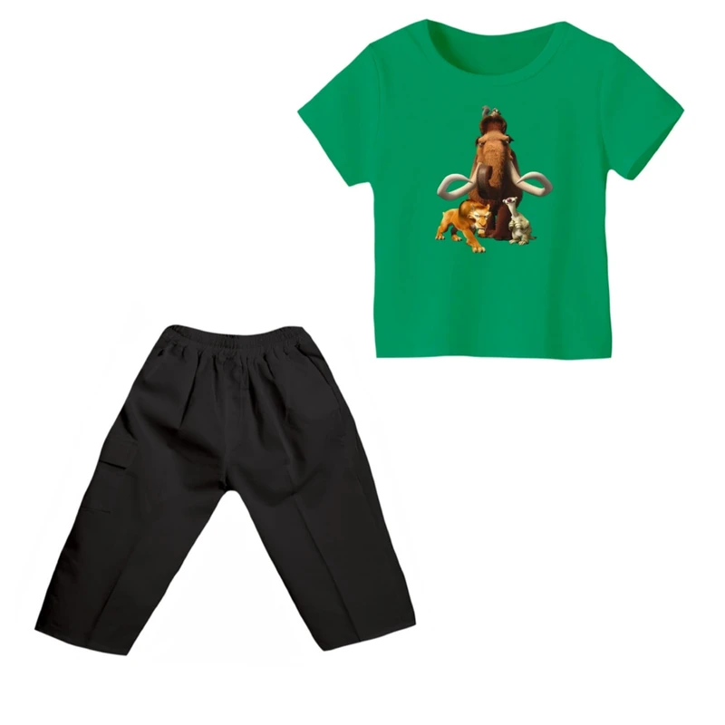 ست تی شرت و شلوارک پسرانه مدل عصر یخبندان کد ۷