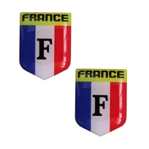 برچسب خودرو طرح فرانسه مجموعه 2 عددی