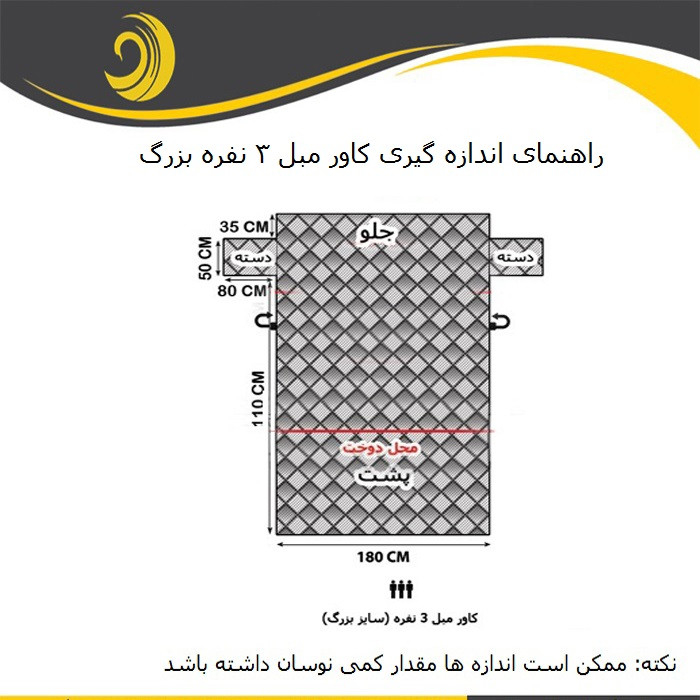 کاور مبل 3نفره PO33BIG