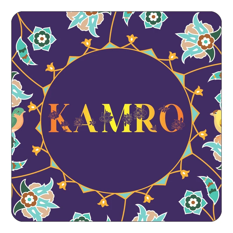 مگنت کاکتی طرح اسم کامرو kamro مدل گل و بلبل کد mg14432