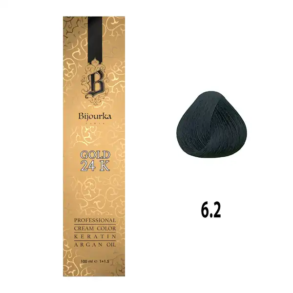 رنگ مو بیجورکا شماره 6/2 حجم 100 میلی لیتر رنگ بلوند دودی تیره