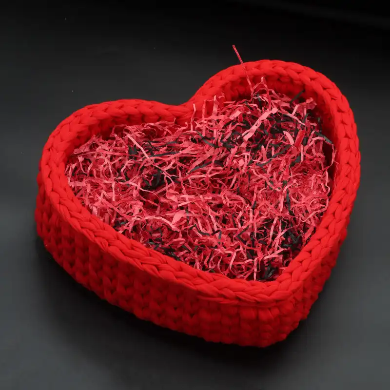 سبد قلاب بافی تریکو طرح قلب کد 55