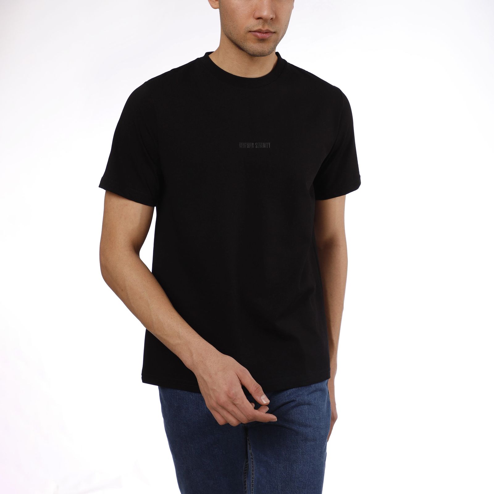 تی شرت آستین کوتاه مردانه ناربن مدل باربد رنگ مشکی -  - 2