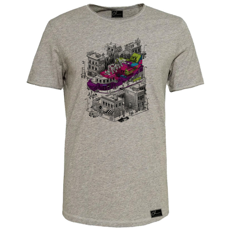 تیشرت آستین کوتاه مردانه مدل M219 رنگ طوسی