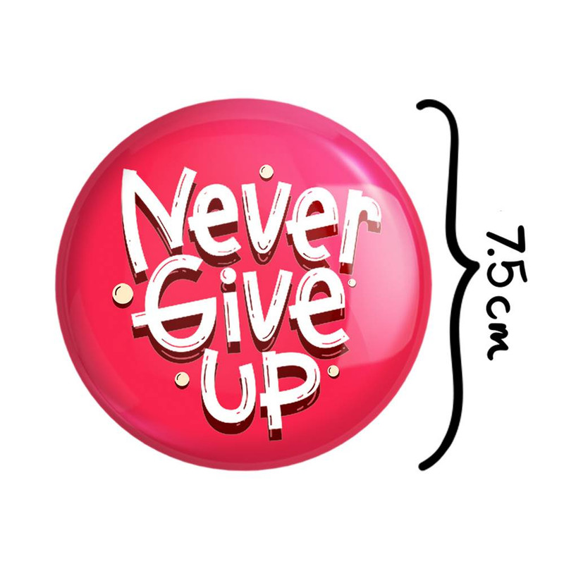 آینه جیبی خندالو مدل Never Give Up  کد 10043