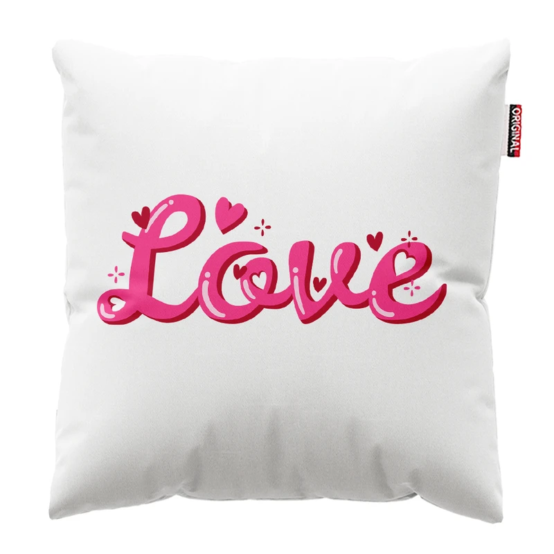 کوسن پاد آفرین مدل مینیمال طرح عشق کد PK402792 سایز 40*40 سانتی متر