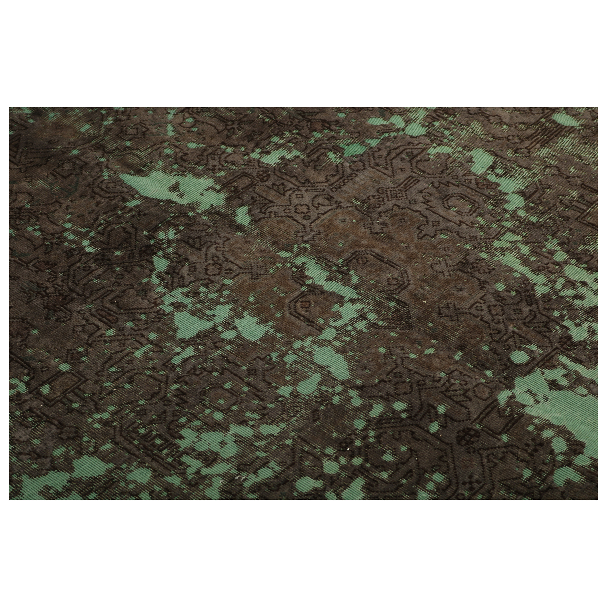 فرش دستبافت رنگ شده شش متری طرح وینتیج کد b542904