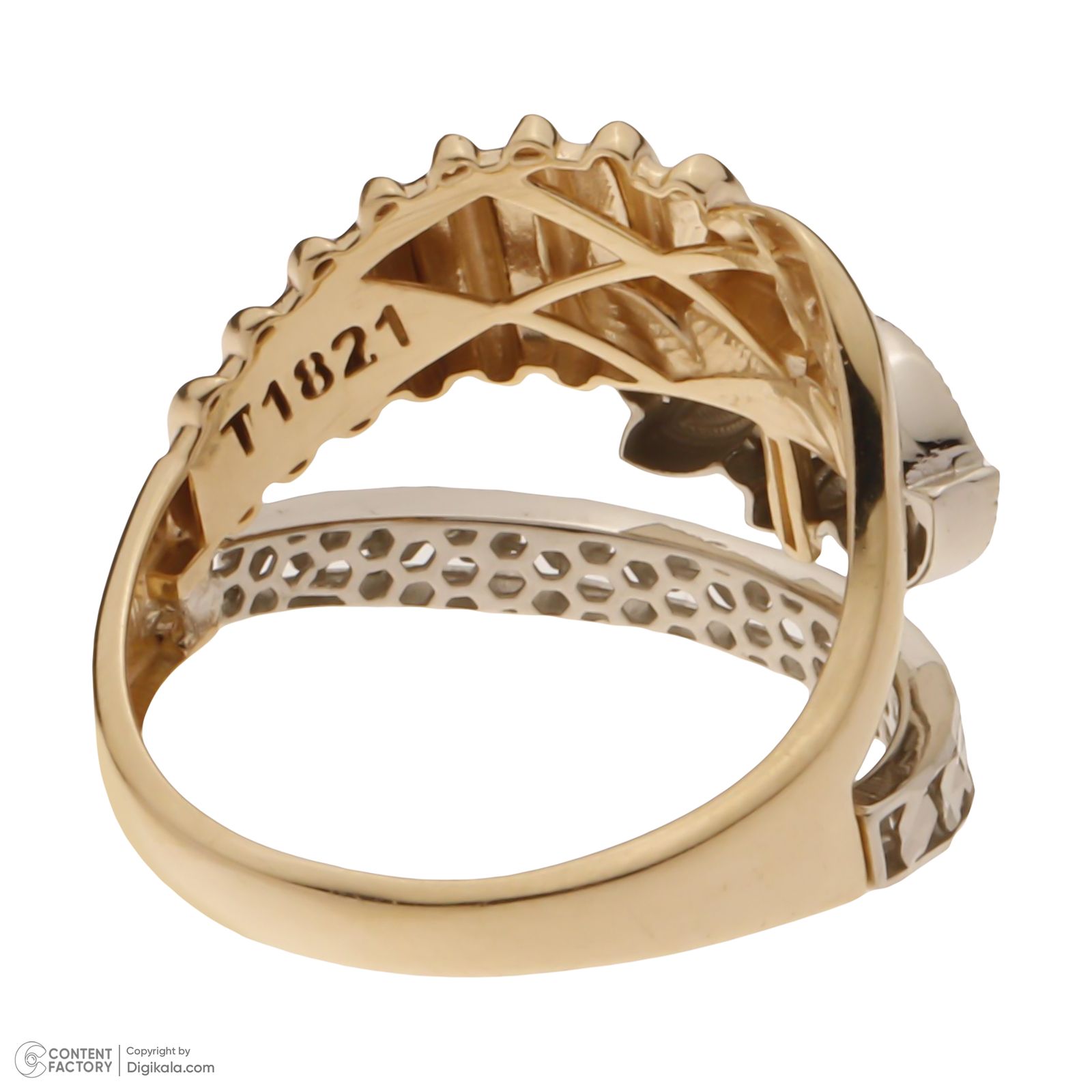 انگشتر طلا کم اجرت 18 عیار زنانه گلدم مدل R341026 -  - 4