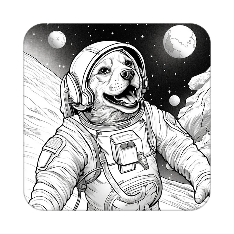 زیر لیوانی کاکتی طرح فضانورد مدل mp46069