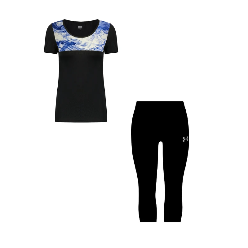 ست تی شرت و شلوارک ورزشی زنانه مدل 710102-3101