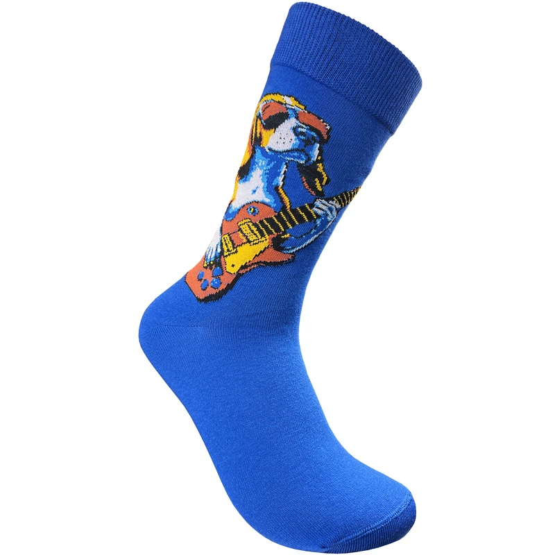 جوراب ساق بلند زنانه چتیک مدل هپی داگ گیتاریست 01