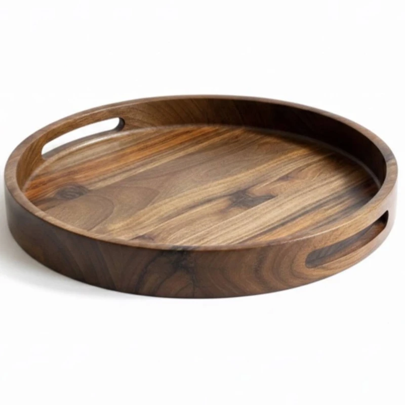 سینی دسته دار مدل گرد طرح دایره سایز 35*35 سانتی متر