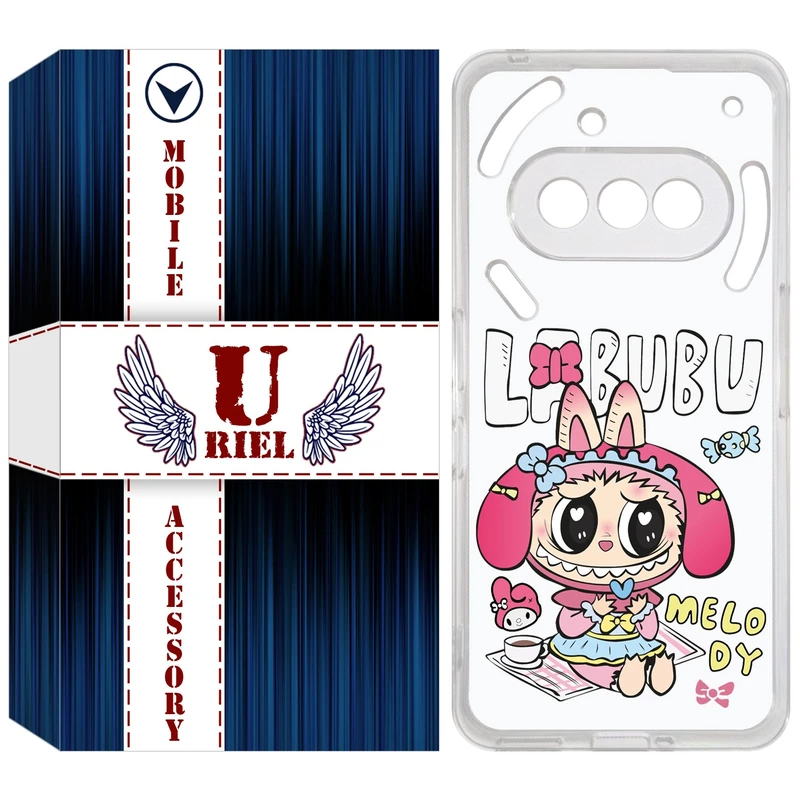 کاور یوریل مدل Clear کد 140 طرح لبوبو Labubu مناسب برای گوشی موبایل ناتینگ فون Nothing Phone 3a