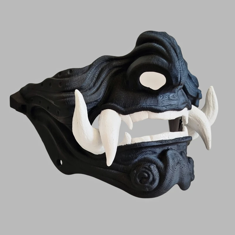 ماسک ایفای نقش مدل سامورایی ژاپنی طرح گوست