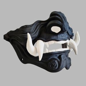 ماسک ایفای نقش مدل سامورایی ژاپنی طرح گوست