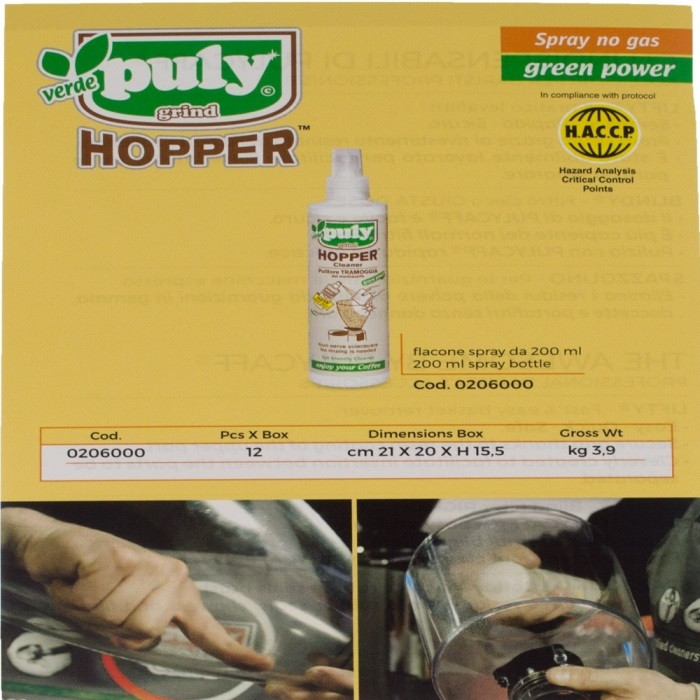 مایع تمیز کننده آسیاب قهوه پولی هوپر مدل GRIND CLEANER حجم 200 میلی لیتر