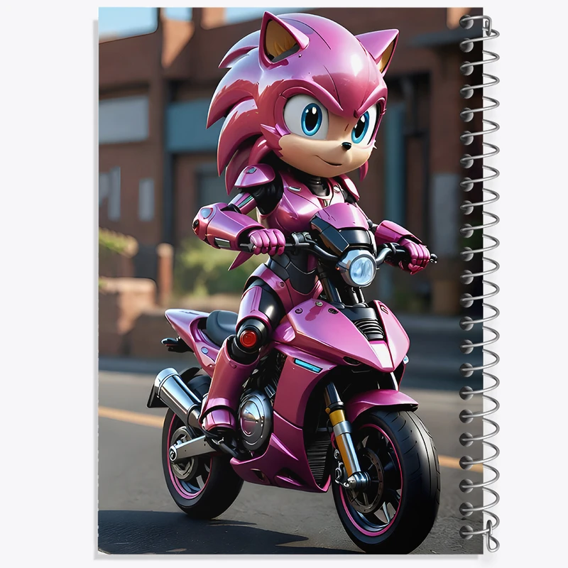 دفتر ژورنال نویسی 50 برگ خندالو مدل نقطه ای طرح سونیک (Sonic) کد F7175