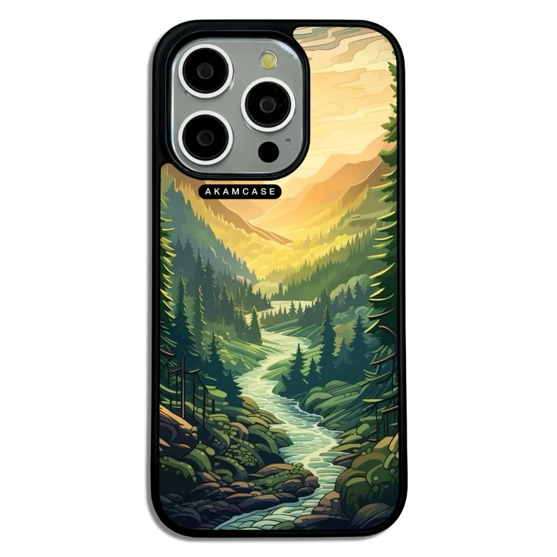 کاور آکام مدل AMC-WA15PRO-NATURE-4 مناسب برای گوشی موبایل اپل iPhone 15 Pro