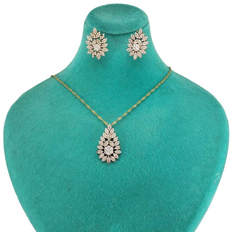 نیم ست نقره زنانه سلین کالا مدل برلیان کد 121