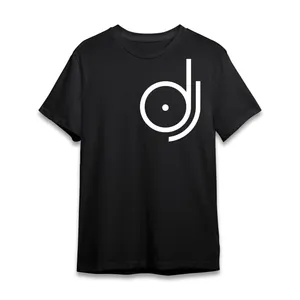 تی شرت آستین کوتاه زنانه مدل DJ کد P058 رنگ مشکی