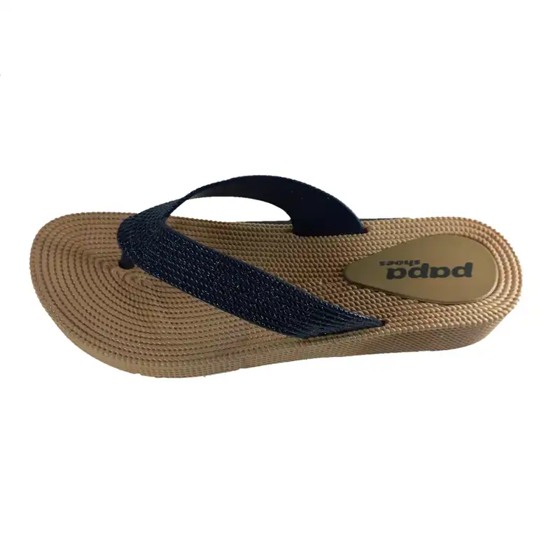 دمپایی لاانگشتی زنانه پاپا مدل ترمه پلاس