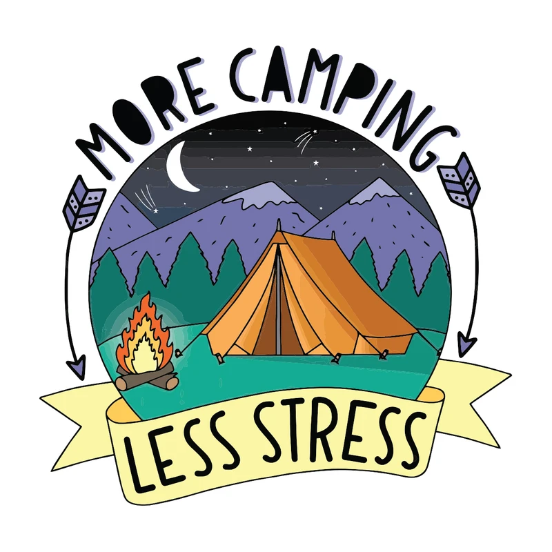 استیکر لپ تاپ پویا مارکت طرح کمپینگ کد 3648