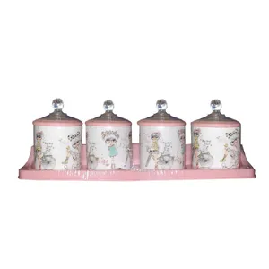 ست جای ادویه 4 پارچه طرح مادام کوکو کد p12