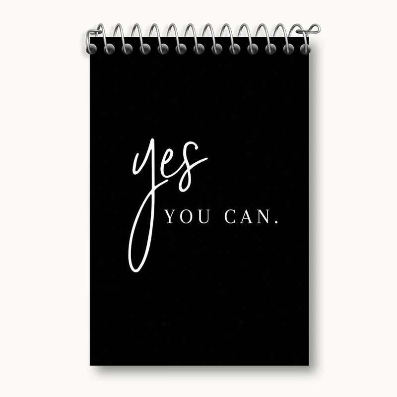 دفتر یادداشت 50 برگ خندالو مدل Yes You Can کد F1254