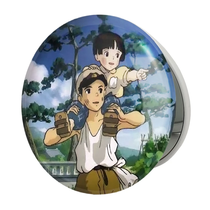 آینه جیبی خندالو طرح سیتا و ستسوکو انیمیشن گورستان کرم های شب تاب مدل تاشو کد 13706 