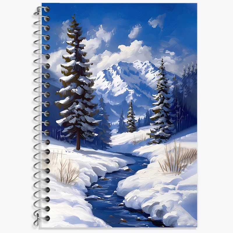 دفتر نت موسیقی 50 برگ خندالو طرح منظره ی برفی کد F6576