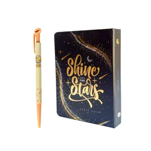 دفتر کلاسوری 100 برگ نگار مدل فانتزی به همراه خودکار