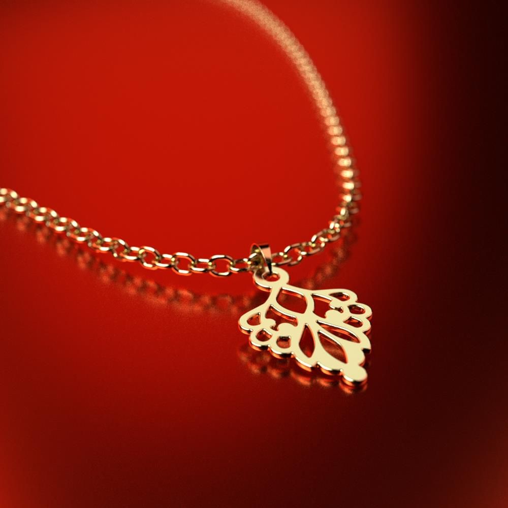 آویز گردنبند طلا 18 عیار زنانه مدوپد مدل اسلیمی کد PA1-15290 -  - 3